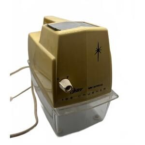 Vintage Oster Imperial Ice Crusher Yellow Mid Century Kitchen Appliance-Works!!